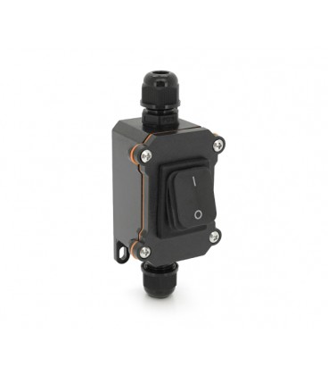 Выключатель наружного монтажа, черная кнопка, двухсторонний вывод, IP65, AC:110-250V, 20A, Black