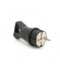 Вилка каучуковая с заземлением, 16A 250V 602227, Black