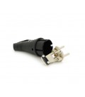 Вилка каучуковая с заземлением, 16A 250V 602227, Black