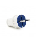 Вилка с заземлением 10/16А 250V A712, White, Q20