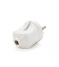 Вилка без заземления 10А 250V A113, White, Q24