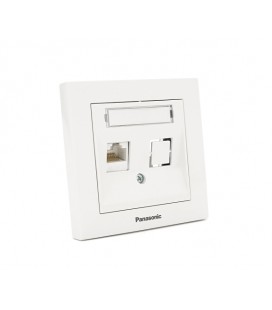 Розетка Panasonic Karre Plus 55 компьютерная RJ45 CAT6e, белая