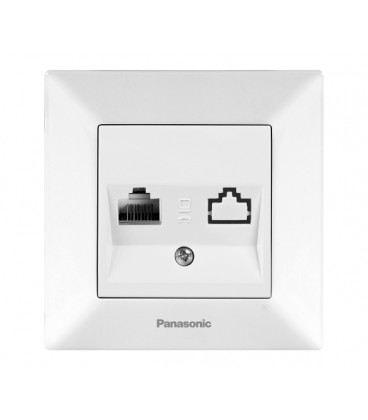 Розетка Panasonic Arkedia Slim компьютерная RJ45 CAT5e, белая