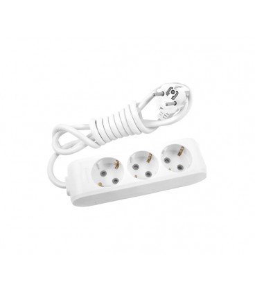 Удлинитель Panasonic X-tendia с заземлением 3 гнезда, 5 м, с защитными шторками, серый