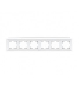 Рамка Panasonic Arkedia Slim шестиместная, горизонтальная, белая
