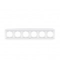 Рамка Panasonic Arkedia Slim шестиместная, горизонтальная, белая