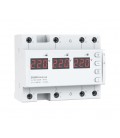 Двухрежимное реле напряжения однофазное/трехфазное D6-50 на DIN-рейку, 3*50А, 3*11000ВА, 120-280В, шестимодульное с индикатором 