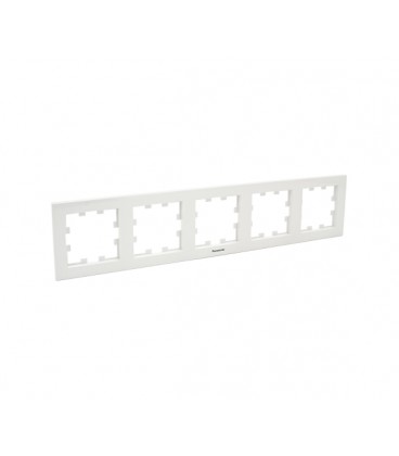 Рамка Panasonic Karre Plus 55 пятиместная, горизонтальная, белая