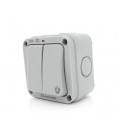 Выключатель двойной наружного монтажа SL-2, водонепроницаемый, IP66, AC:110-250V, 10A, White
