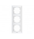Рамка Panasonic Arkedia Slim тройная, вертикальная, белая