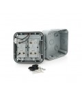 Выключатель двойной наружного монтажа, водонепроницаемый, IP66, AC:110-250V, 10A, White