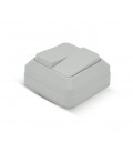 Выключатель двойной наружного монтажа, White, Q10