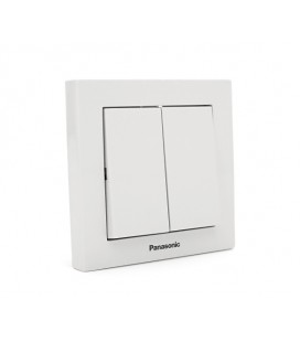 Выключатель Panasonic Karre Plus 55 двухклавишный, белый
