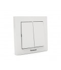 Выключатель Panasonic Karre Plus 55 двухклавишный, белый