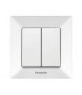Выключатель Panasonic Arkedia Slim двухклавишный, белый