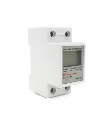 Однофазный электронный счетчик на DIN-рейку, 220V, LCD + подсветка