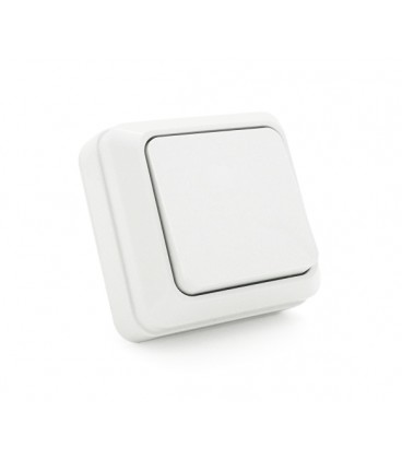 Выключатель одинарный наружного монтажа, White, Q10