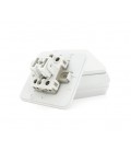 Выключатель одинарный наружного монтажа, White, Q10