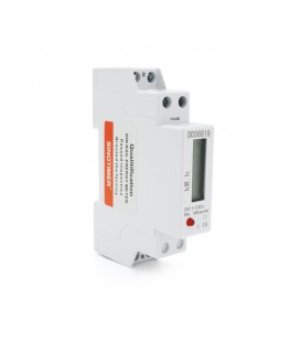 Однофазный электронный счетчик на DIN-рейку 1P, 220V, 30A, 18x65x90mm