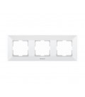Рамка Panasonic Arkedia Slim тройная, горизонтальная, белая