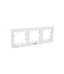 Рамка Panasonic Karre Plus 55 тройная, горизонтальная, белая