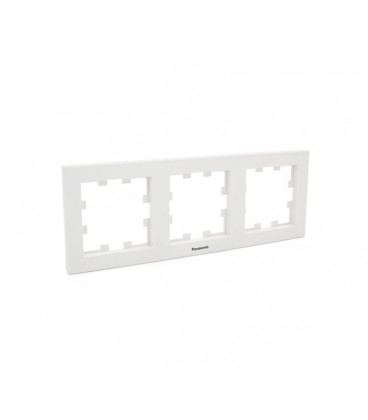 Рамка Panasonic Karre Plus 55 тройная, горизонтальная, белая