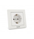 Розетка Panasonic Karre Plus 55 с заземлением, белая