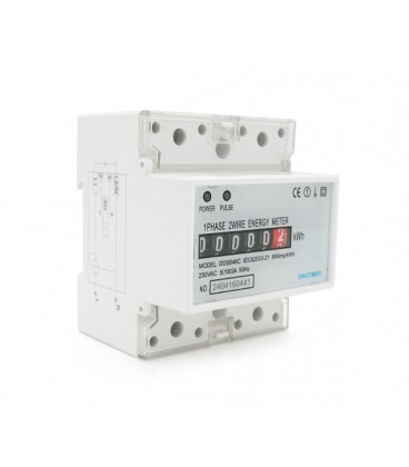 Однофазный электрический счетчик DDS546C, на DIN-рейку 4P, 220 В, 100 А, однотарифный