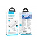 Сетевой фильтр HOCO AC10A на 1 розетку + 2 USB+ 2 USB-C, 65W, кабель 1,5м, 220В, White, Box