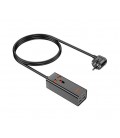 Сетевой фильтр HOCO AC10A на 1 розетку + 2 USB+ 2 USB-C, 65W, кабель 1,5м, 220В, Black, Box
