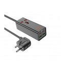 Сетевой фильтр HOCO AC10A на 1 розетку + 2 USB+ 2 USB-C, 65W, кабель 1,5м, 220В, Black, Box