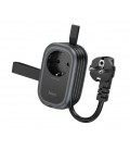 Сетевой фильтр HOCO NS7 на 1 розетку + 2 USB+ USB-C, 20W, кабель 1.1м, 220В, Black, Box