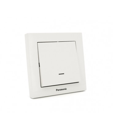 Выключатель Panasonic Karre Plus 55 одноклавишный с подсветкой, белый