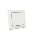 Выключатель Panasonic Karre Plus 55 одноклавишный с подсветкой, белый