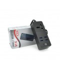 Сетевой фильтр ТВ-Т06, 1 розетка + 4 USB, 2 м, сечение 3х0,75мм, 2500W, Black, Box