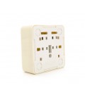 Розетка без заземления наружного монтажа, White, Q42