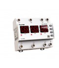 Реле напряжения и тока двухрежимное одно/трехфазное VA-3F40A M6R на DIN-рейку, 3*40А, 3*8500Вт, 120-270В, шестимодульное с индик