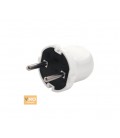 Вилка VIKO без заземления (mimoza) 7.5А 260V, White. ПВХ