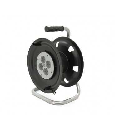 Катушка для удлинителя до 50м без кабеля на 4 гнезда с заземлением Ø275 мм