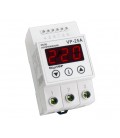 Защитное реле напряжения однофазное VP-25A на DIN-рейку, 25А, 5500Вт, 120-270В, трехмодульное с индикатором напряжения (красный)