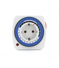 Розетка таймер суточный (механический) LU-ТМ28 для управления включением/выключением приборов, 220V, 16A, 50Hz
