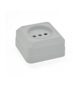 Розетка без заземления наружного монтажа O0022, White, Q20