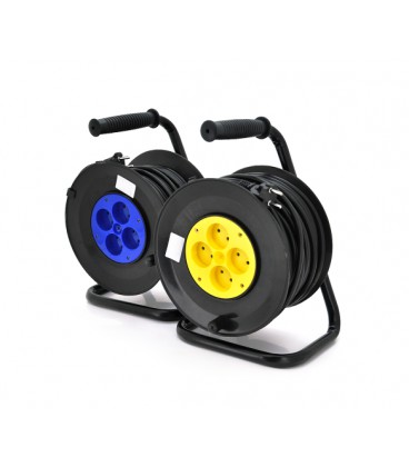 Удлинитель на катушке 25м (ПВС 2*1,5), 4 гнезда без заземляющего контакта, контактная группа - латунь, ГОСТ