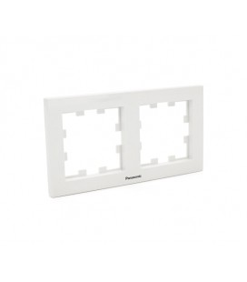 Рамка Panasonic Karre Plus 55 двойная, горизонтальная, белая