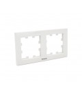 Рамка Panasonic Karre Plus 55 двойная, горизонтальная, белая