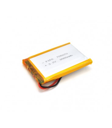 Литий-полимерный аккумулятор 7*50*70mm (Li-ion 3.7В 3000мА·ч)