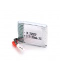 Аккумулятор 7*20*25P 25C, 3.7V (300mAh), 2 контакта