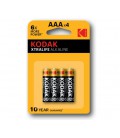 Батарейка щелочная KODAK XTRALIFE LR03, AAA, 4шт в блистере, цена за блистер