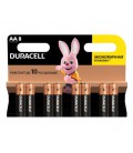 Батарейка щелочная DURACELL LR06 (АА) MN1500, 8шт в блистере, цена за блистер