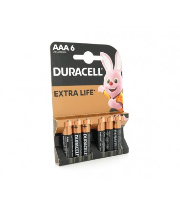 Батарейка щелочная DURACELL LR03 (ААА) MN2400, 6шт в блистере, цена за блистер